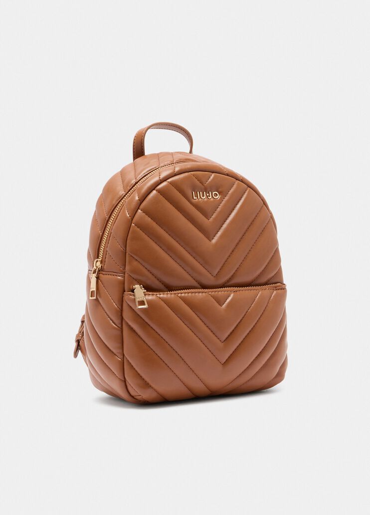 Quilted backpack gingerbread Liu Jo - large image number 2 Quilted backpack gingerbread Liu Jo - large image number 2