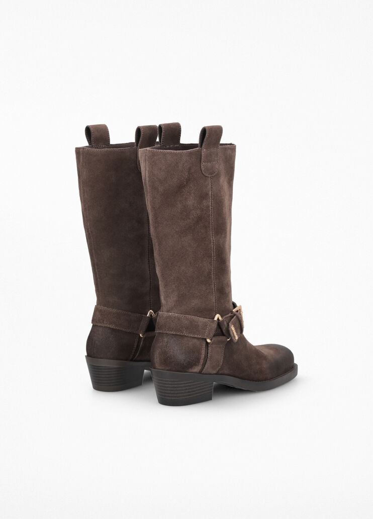 Suede Texan boots ebony Liu Jo - large image number 2  Suede Texan boots ebony Liu Jo - large image number 2