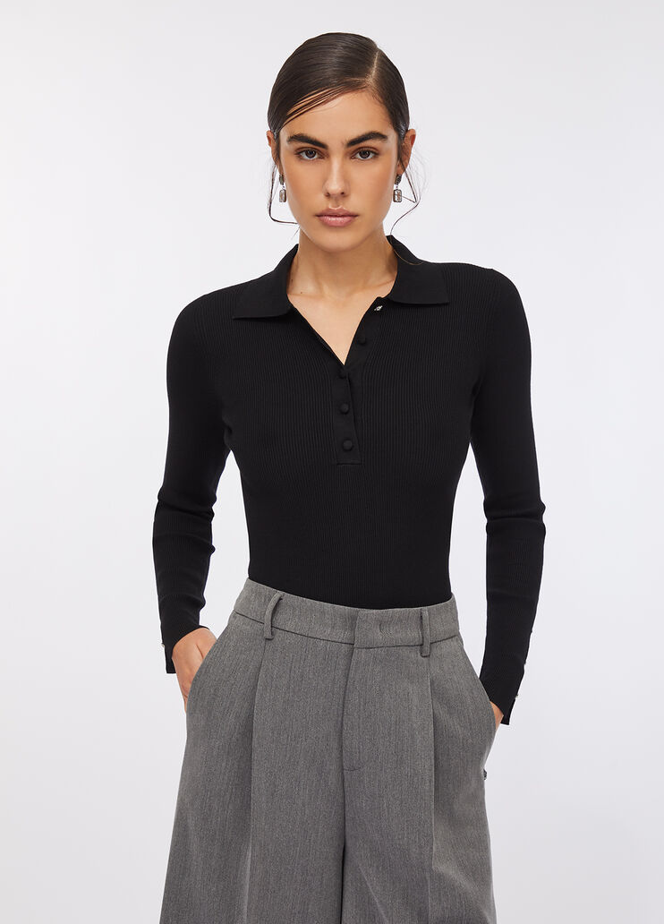 Polo-shirt with gemstones black Liu Jo - medium