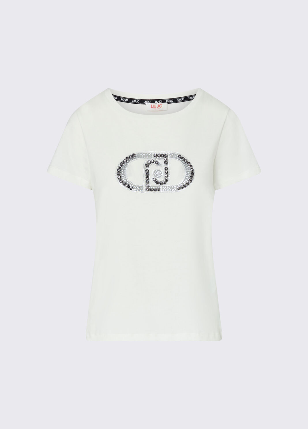 T-shirt avec logo monogramme blanc Liu Jo - large image number 6
