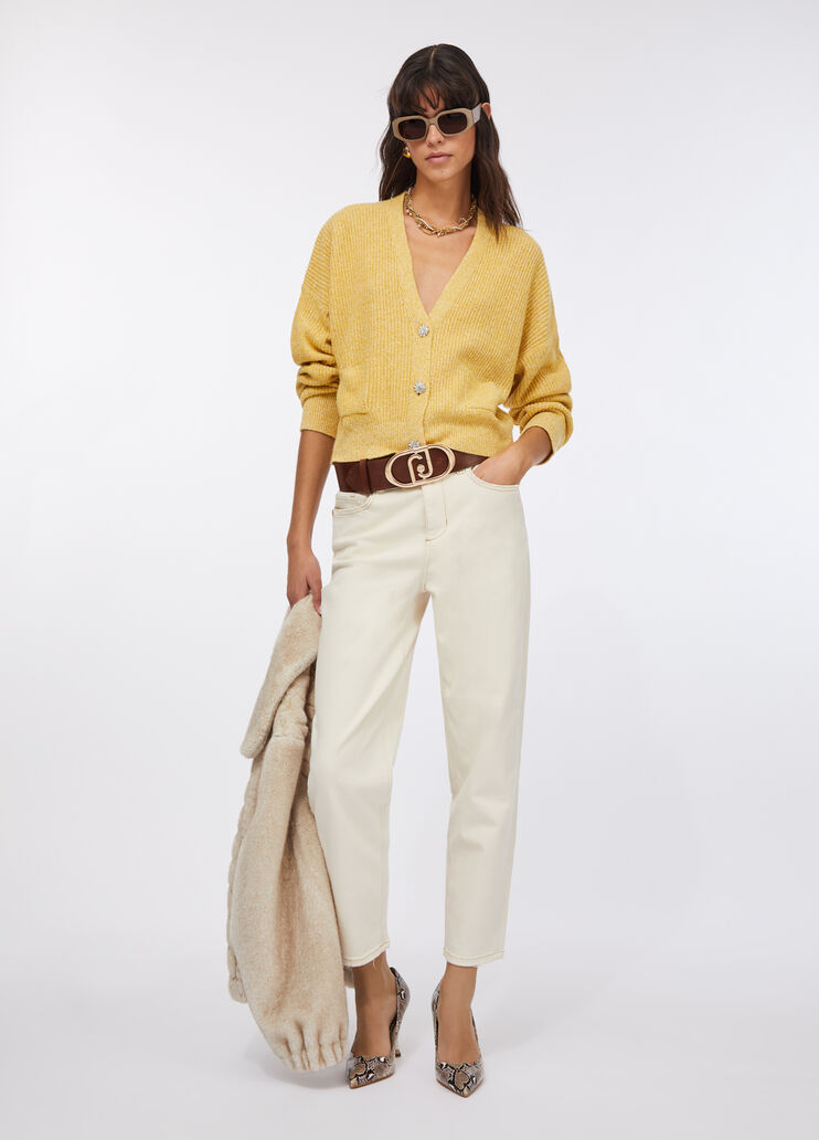 Cardigan mit Schmuckknöpfen Dunkelgold Liu Jo - medium