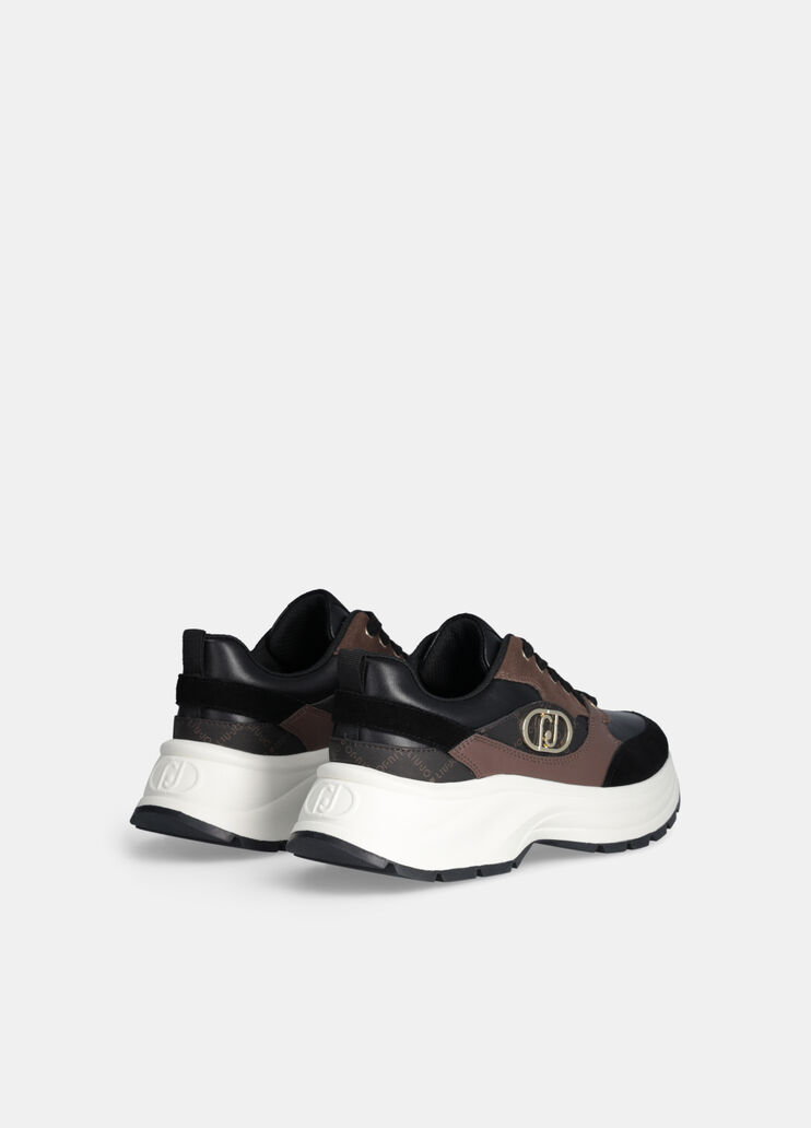 Suede and leather sneakers black Liu Jo - large image number 3