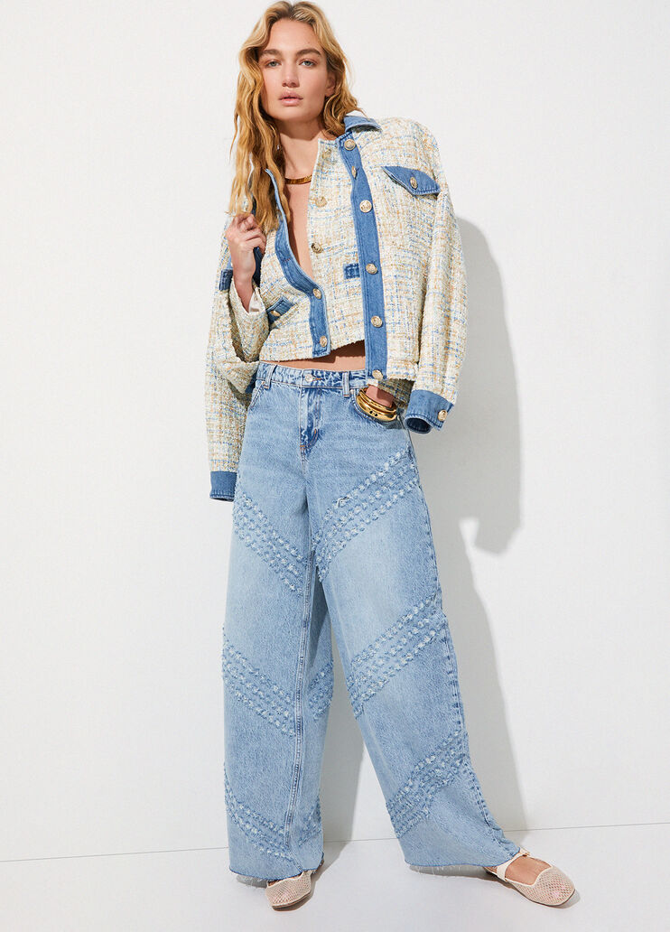 Jeans flare con dettagli laserati denim chiaro Liu Jo - medium