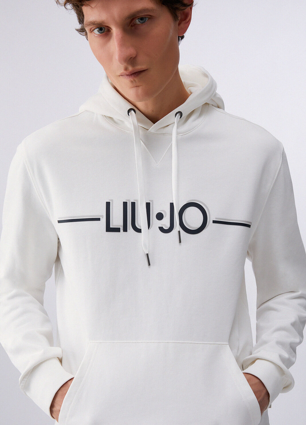 Sweat-shirt &agrave; capuche blanc Liu Jo - large image number 4