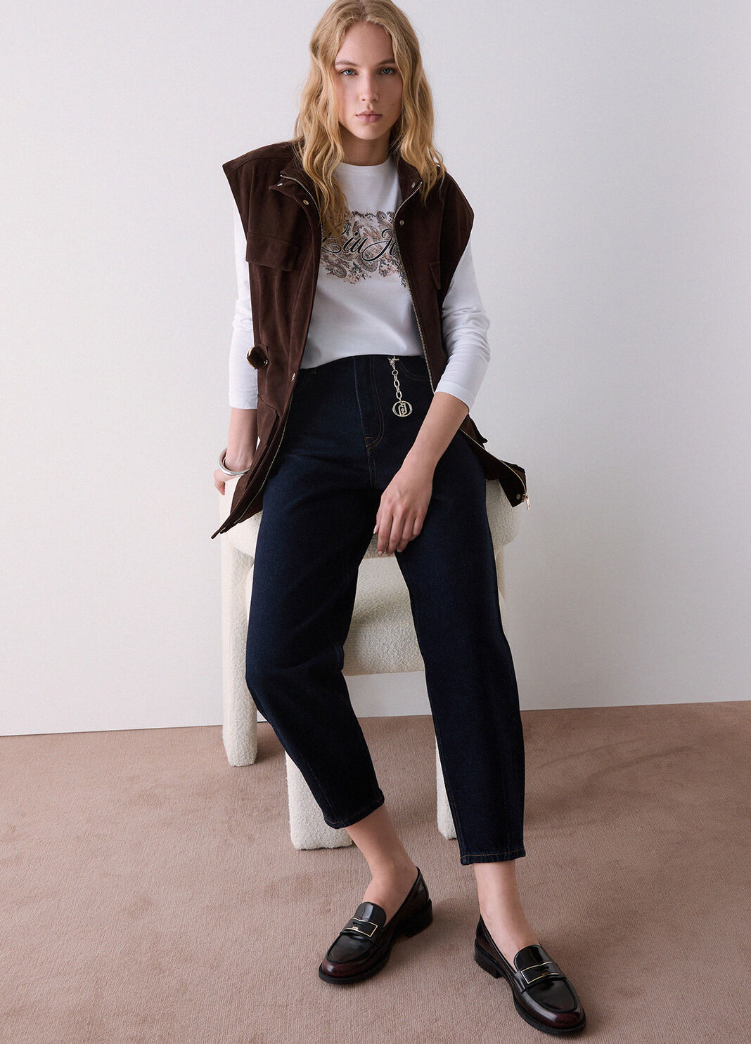 High-waisted boyfriend jeans Normal wash Liu Jo - large image number 2