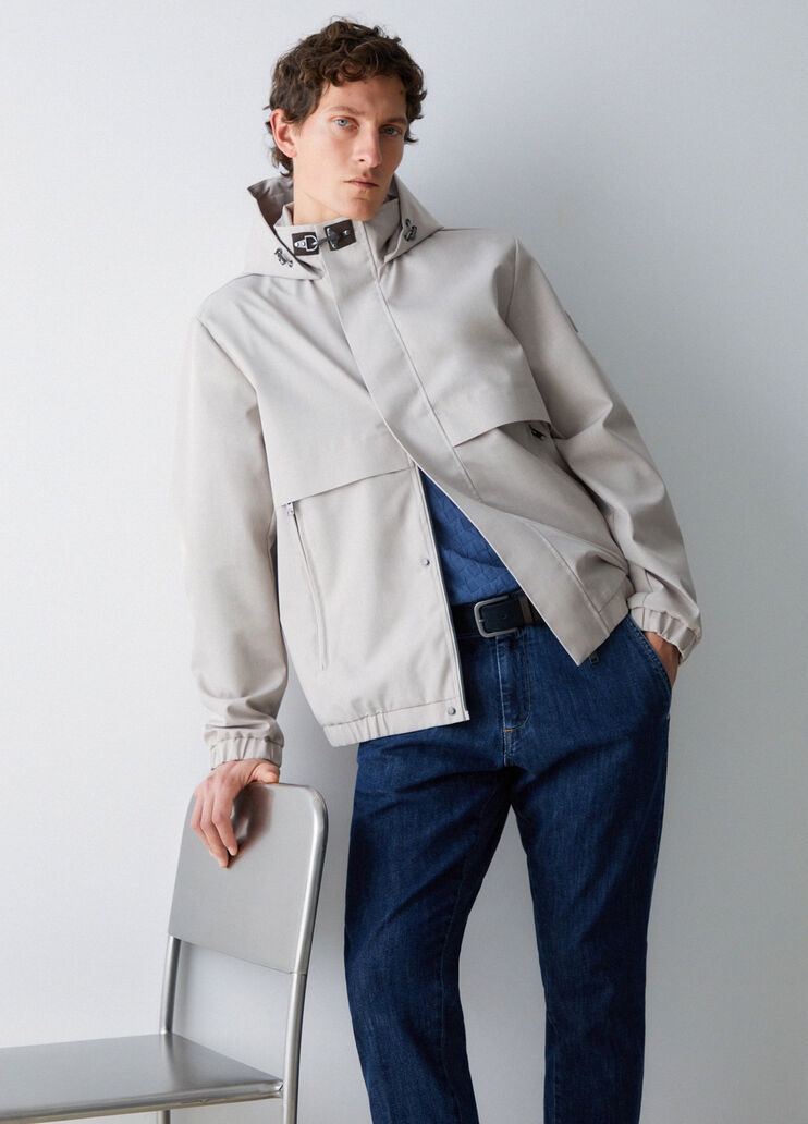 Hooded raincoat light grey Liu Jo - medium