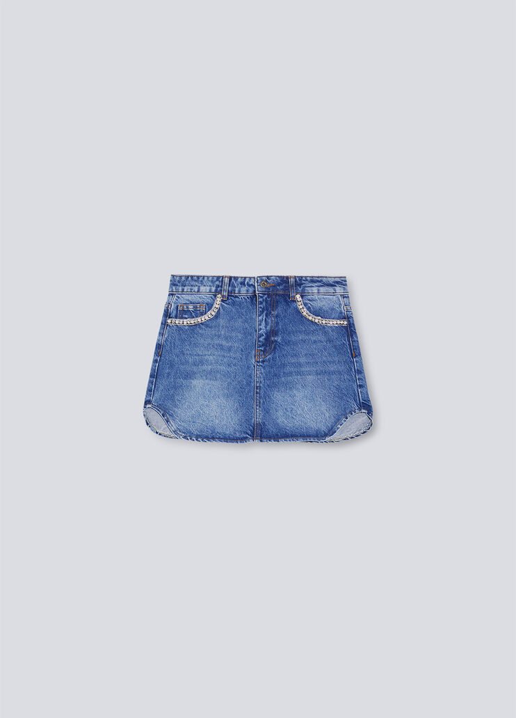 Eco-friendly denim mini skirt blue denim Liu Jo - large image number 4 Eco-friendly denim mini skirt blue denim Liu Jo - large image number 4
