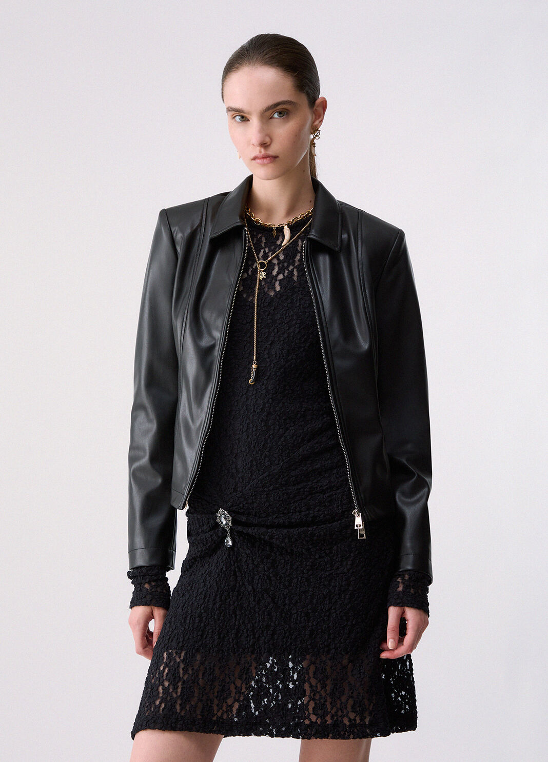 Jacket with Belt black Liu Jo - large image number 0