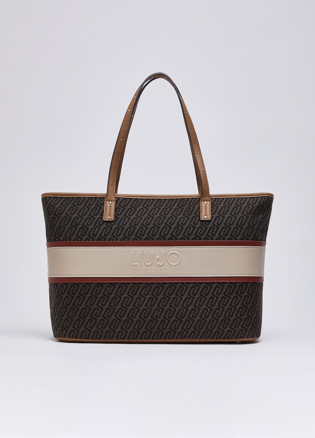 Mittlere Monogramm-Tote-Tasche Dunkelbraun Liu Jo - large image number 1