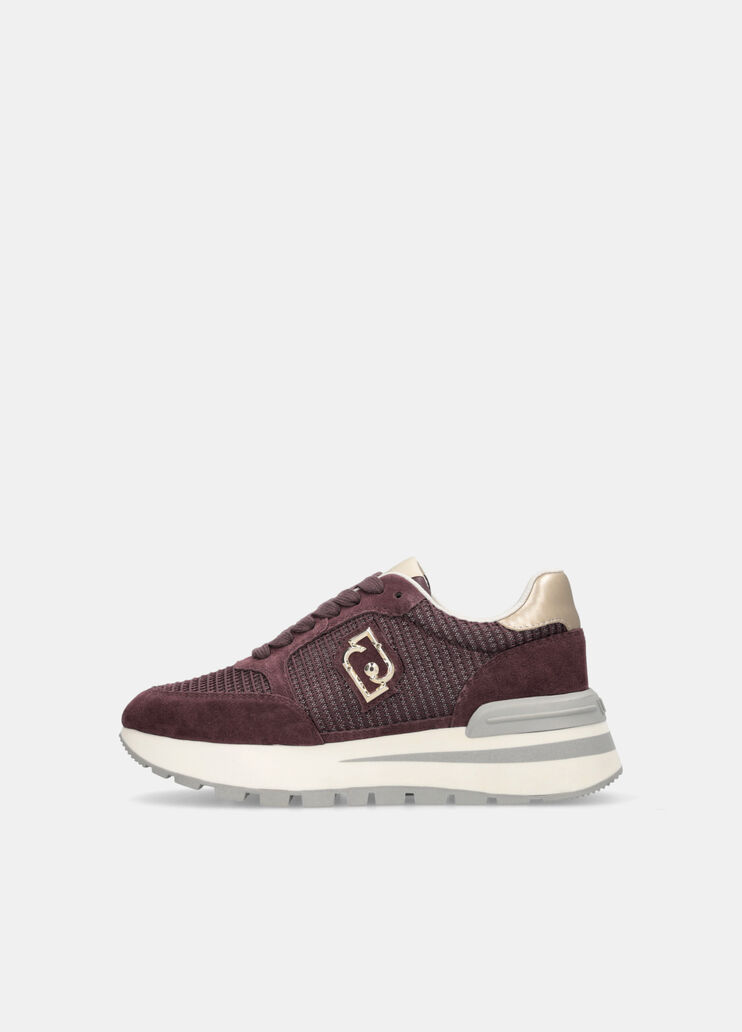 Suede and mesh sneakers bordeaux Liu Jo - large image number 5