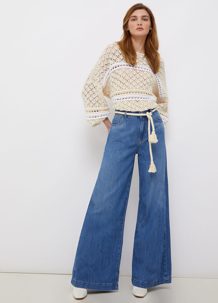 Экологичные джинсы палаццо синий деним Liu Jo - large image number 3