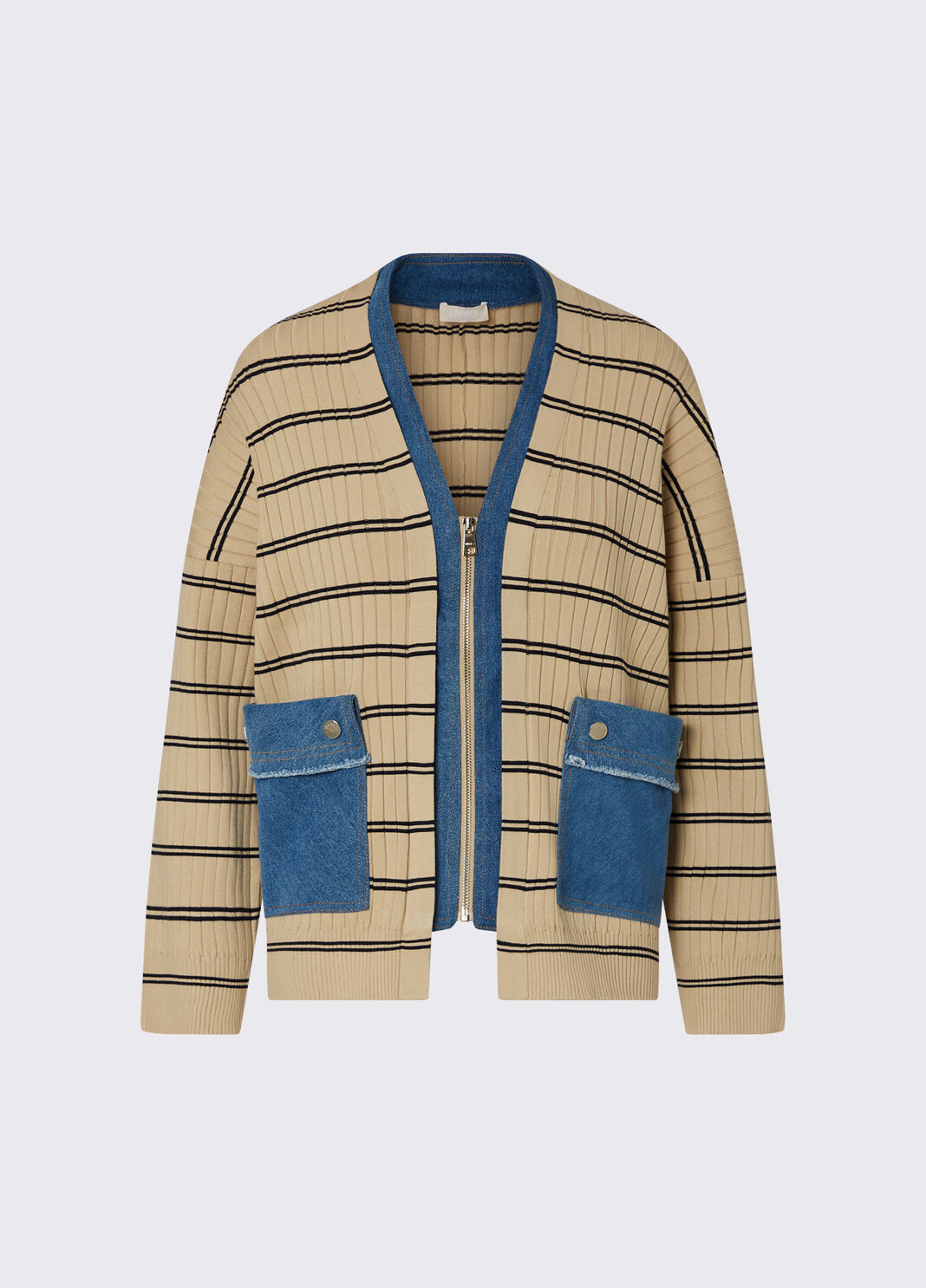 Striped cardigan beige Liu Jo - large image number 4