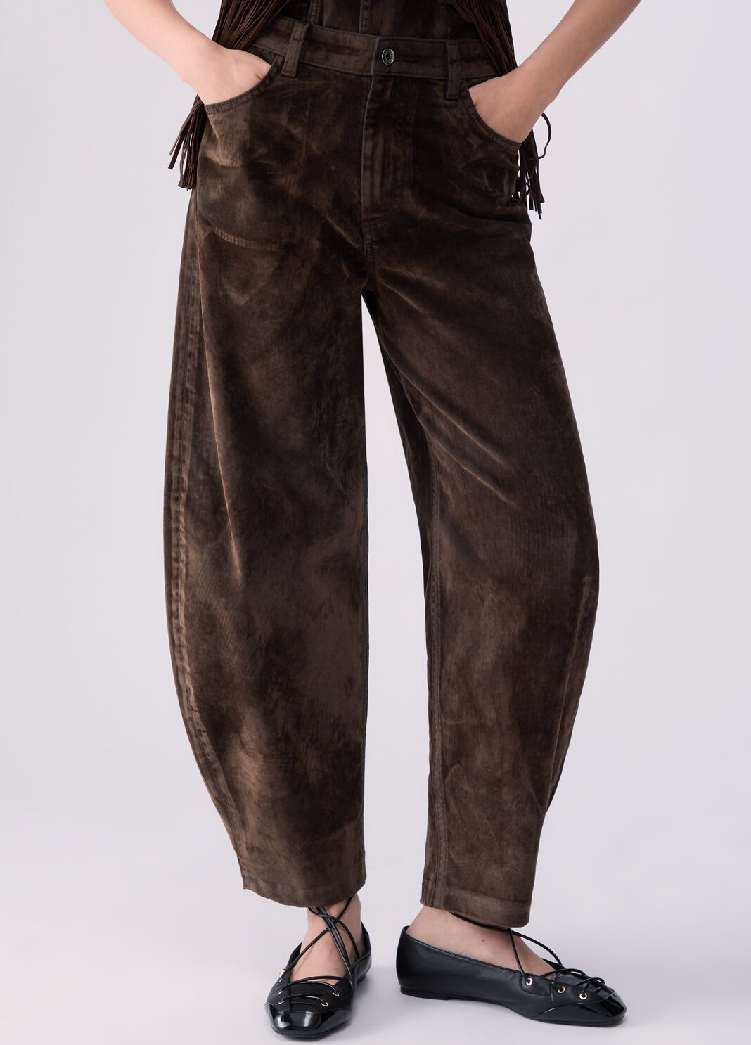 Balloon Velvet Trousers blue denim Liu Jo - large image number 0