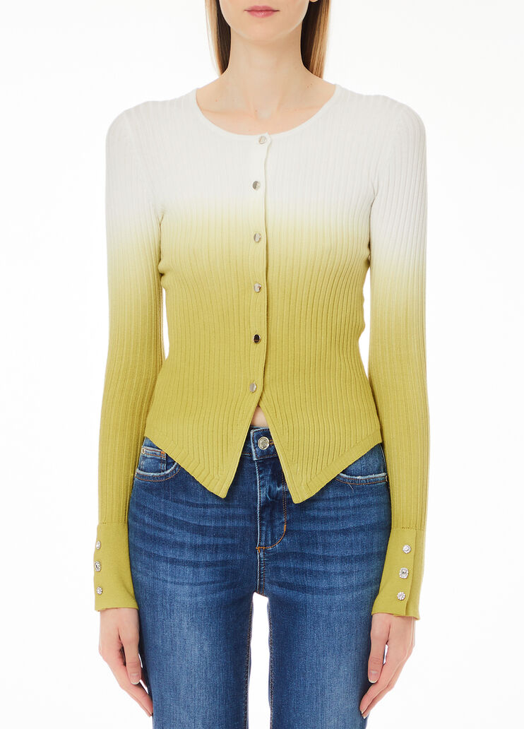 Cardigan en maille dégradée jaune Liu Jo - medium Cardigan en maille dégradée jaune Liu Jo - medium