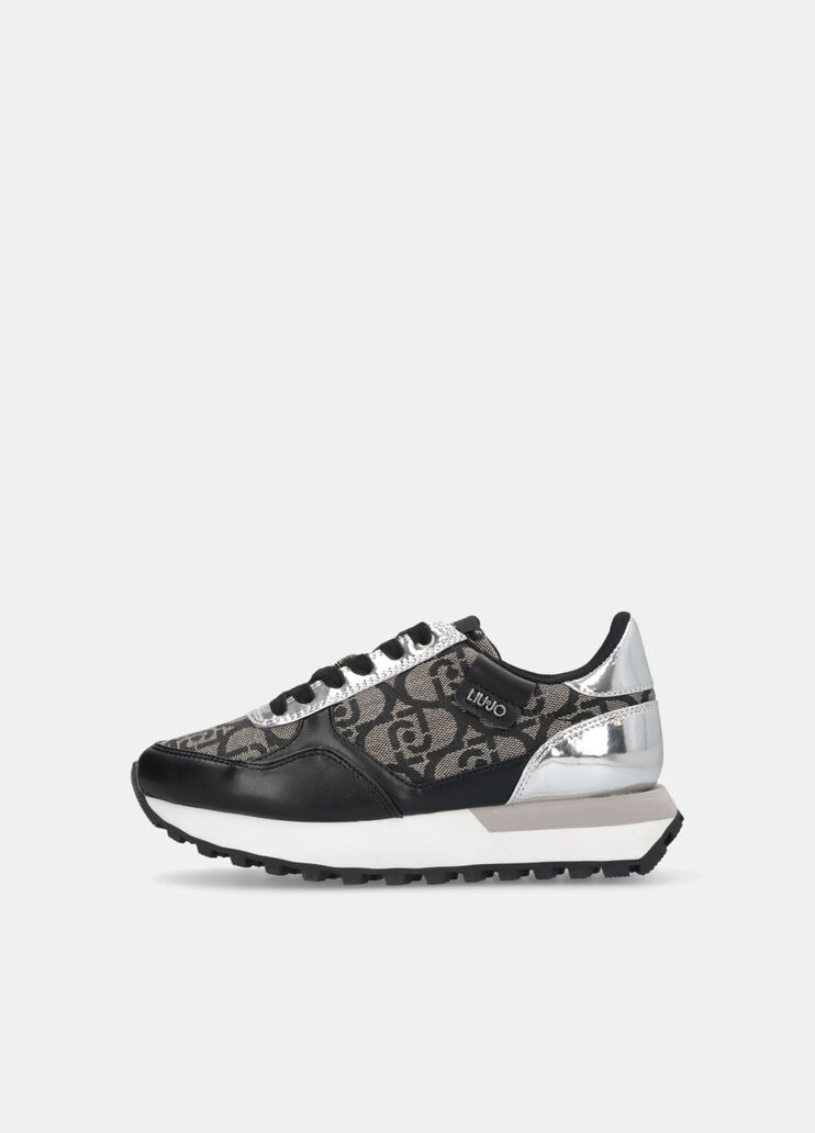 Sneakers with jacquard monogram black Liu Jo - large image number 5 Sneakers with jacquard monogram black Liu Jo - large image number 5