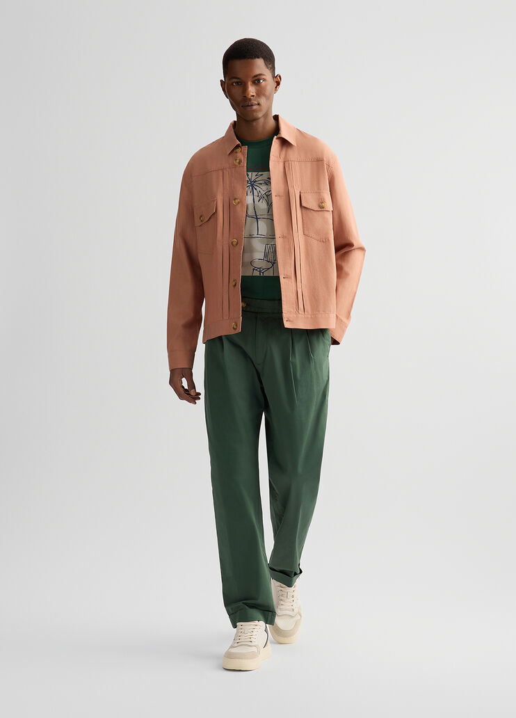 Men's trousers with darts dark green Liu Jo - large image number 5 Men's trousers with darts dark green Liu Jo - large image number 5