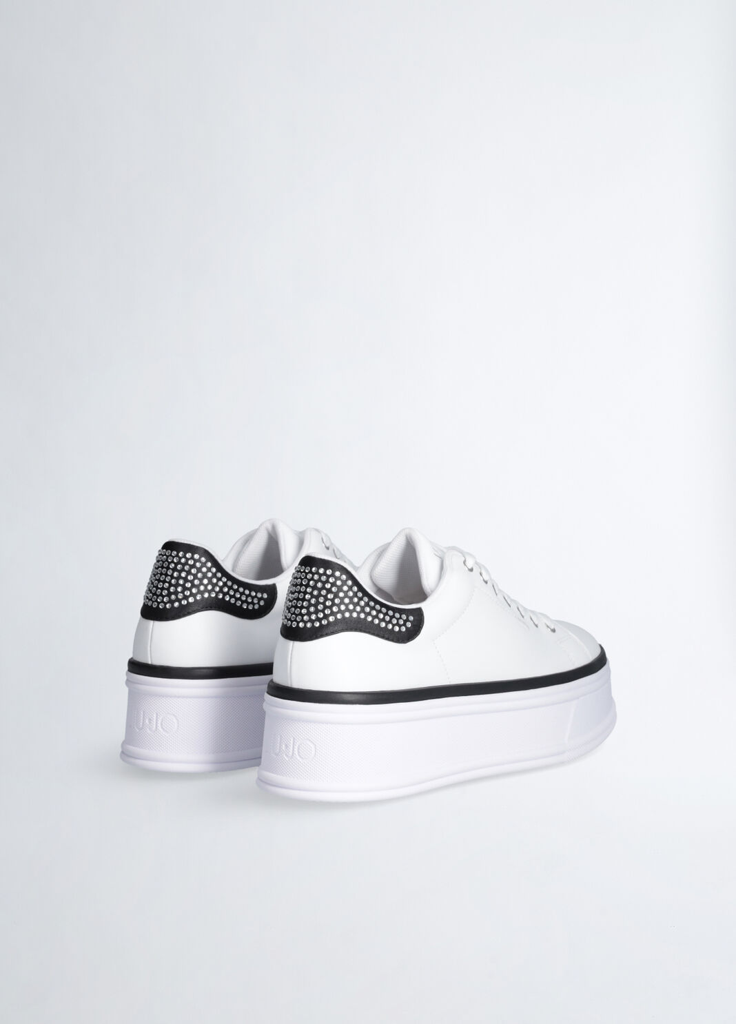 Sneakers en cuir avec strass noir Liu Jo - large image number 4