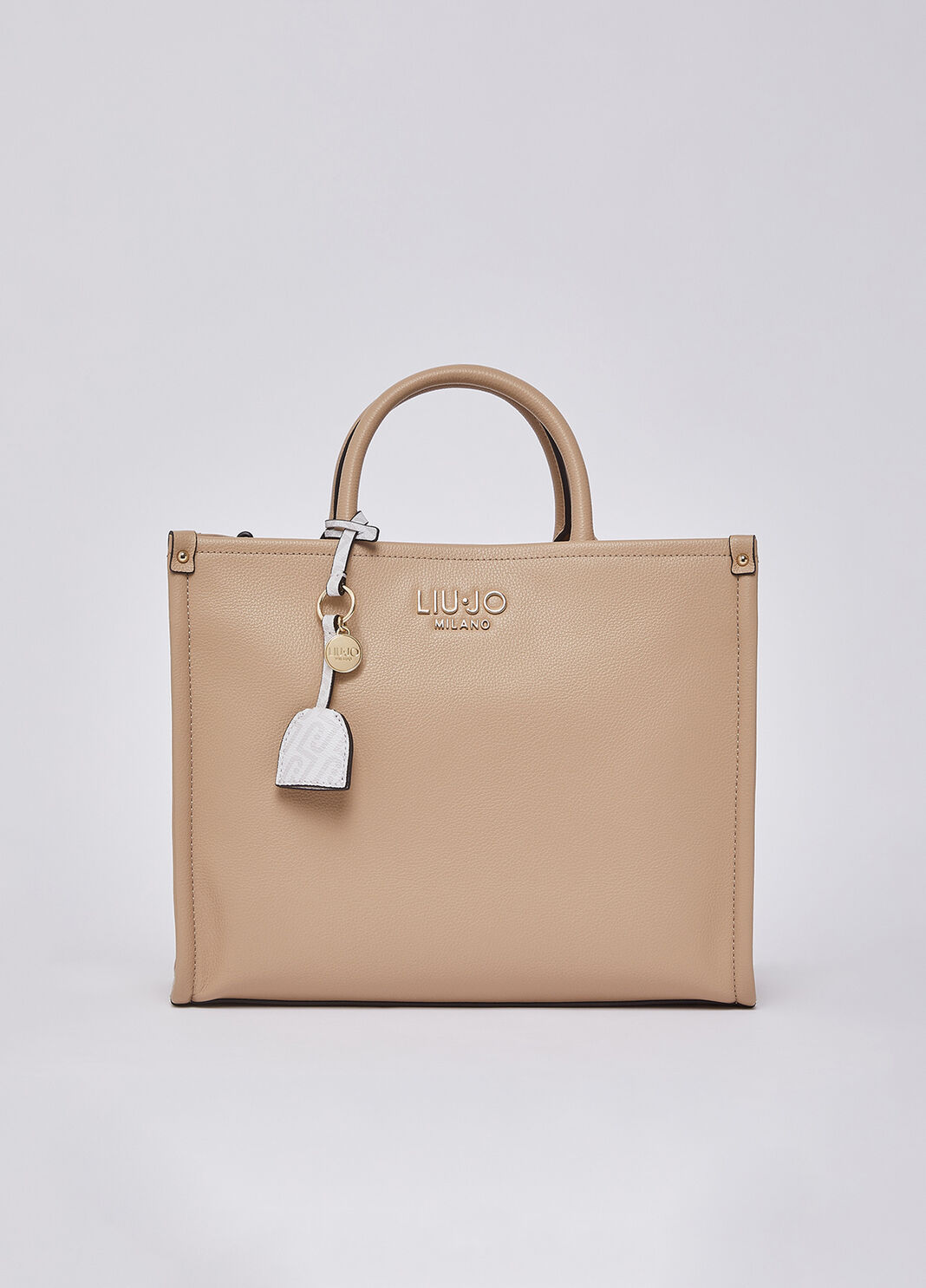 Sac &agrave; main format moyen avec charm poudre de riz fonc&eacute; Liu Jo - large image number 0