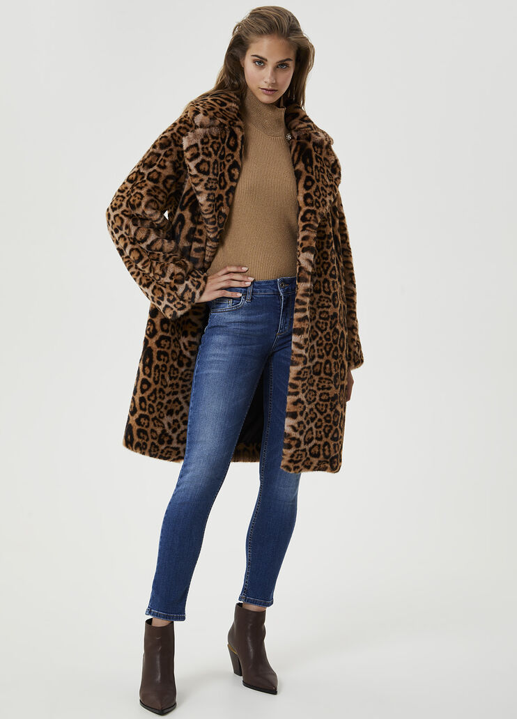 Faux fur dappled coat Dappled Liu Jo - large image number 3 Faux fur dappled coat Dappled Liu Jo - large image number 3