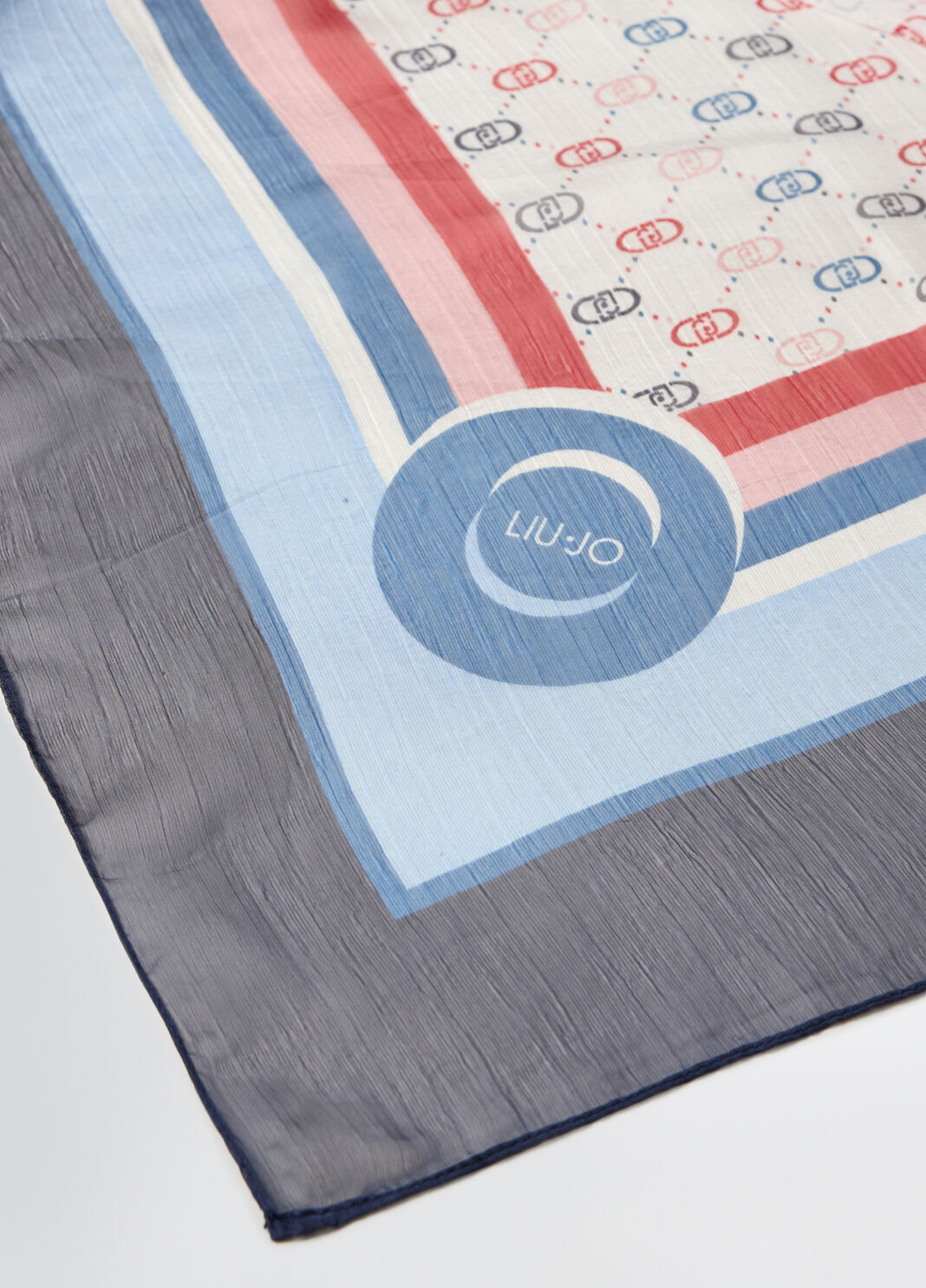 Scarf with logo print blue Liu Jo - large image number 0