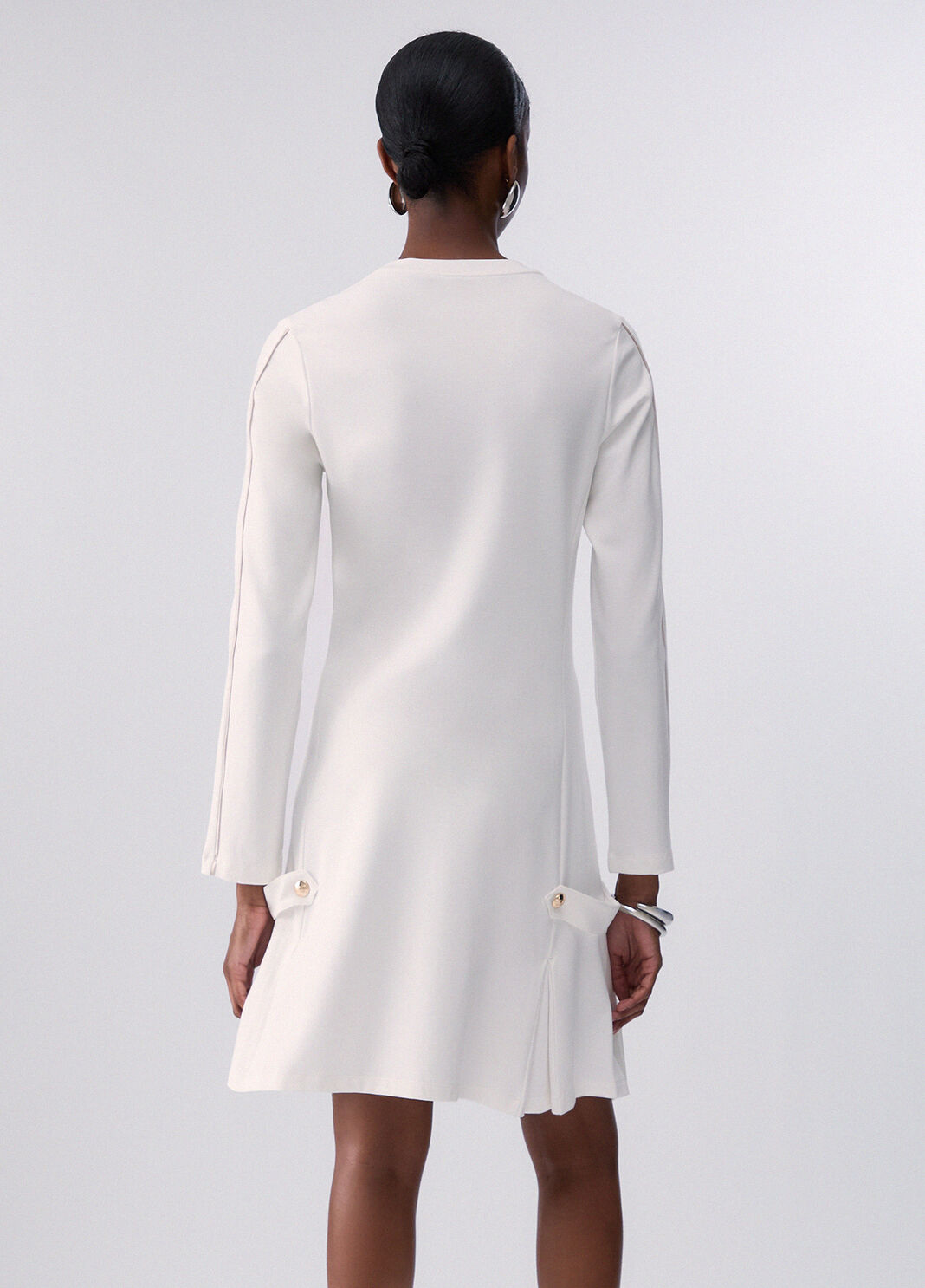 Short dress in Punto Milano fabric white Liu Jo - large image number 1