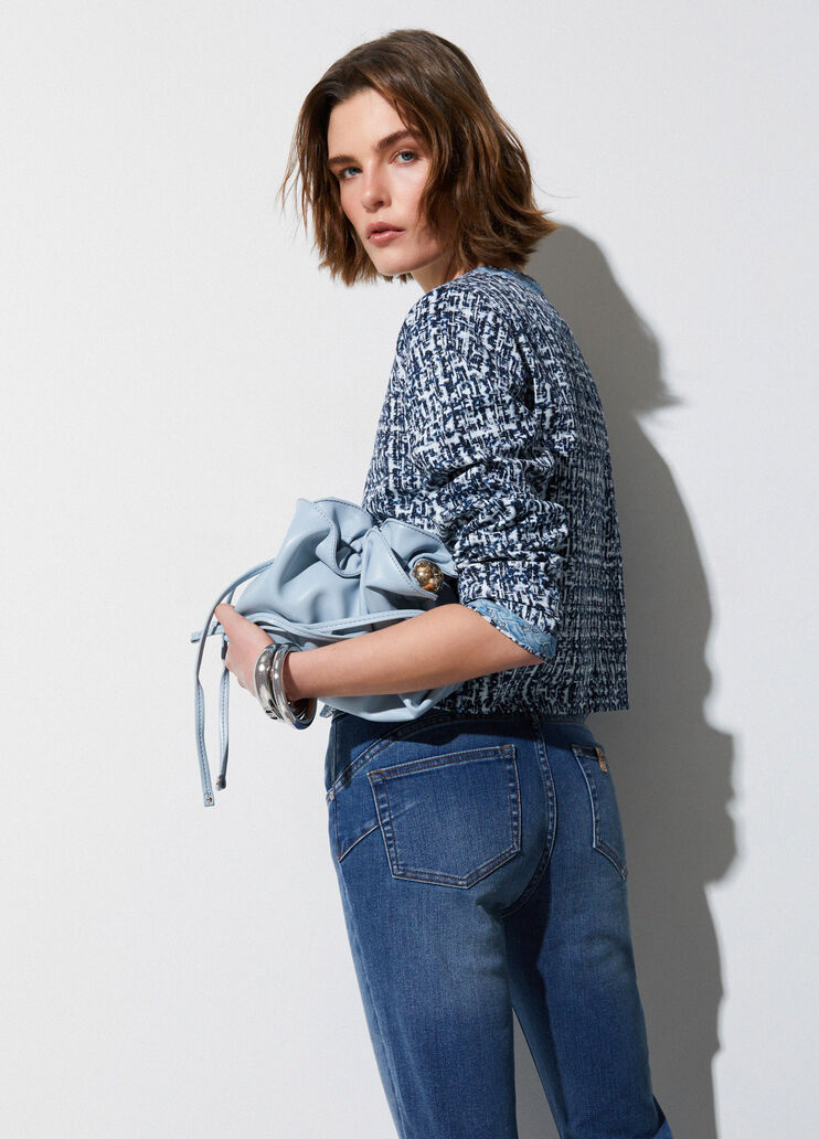 Skinny-Jeans mit Aufschlag Dunkles Denimblau Liu Jo - medium