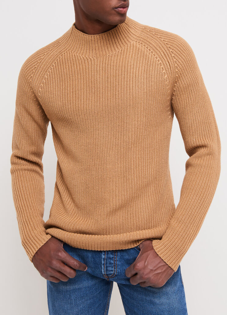 Ribbed mock turtleneck camel Liu Jo - large image number 0