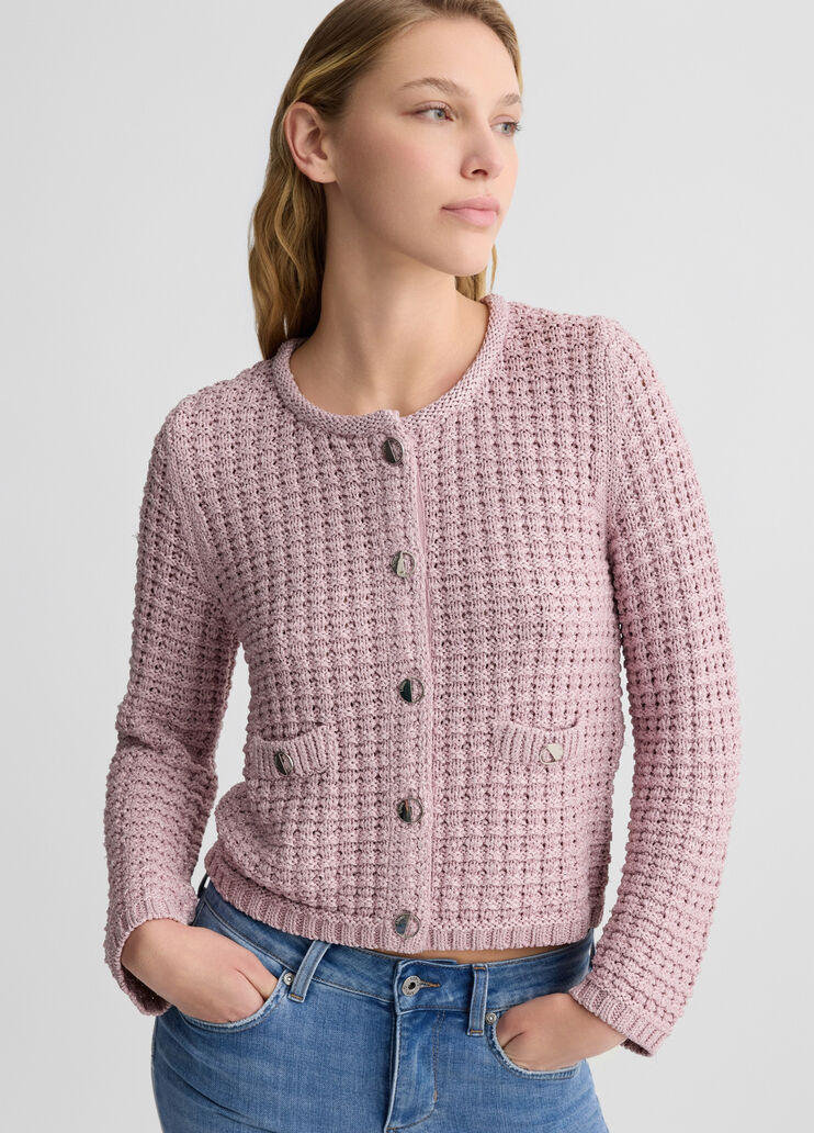Bouclé jacket pink Liu Jo - large image number 2 Bouclé jacket pink Liu Jo - large image number 2