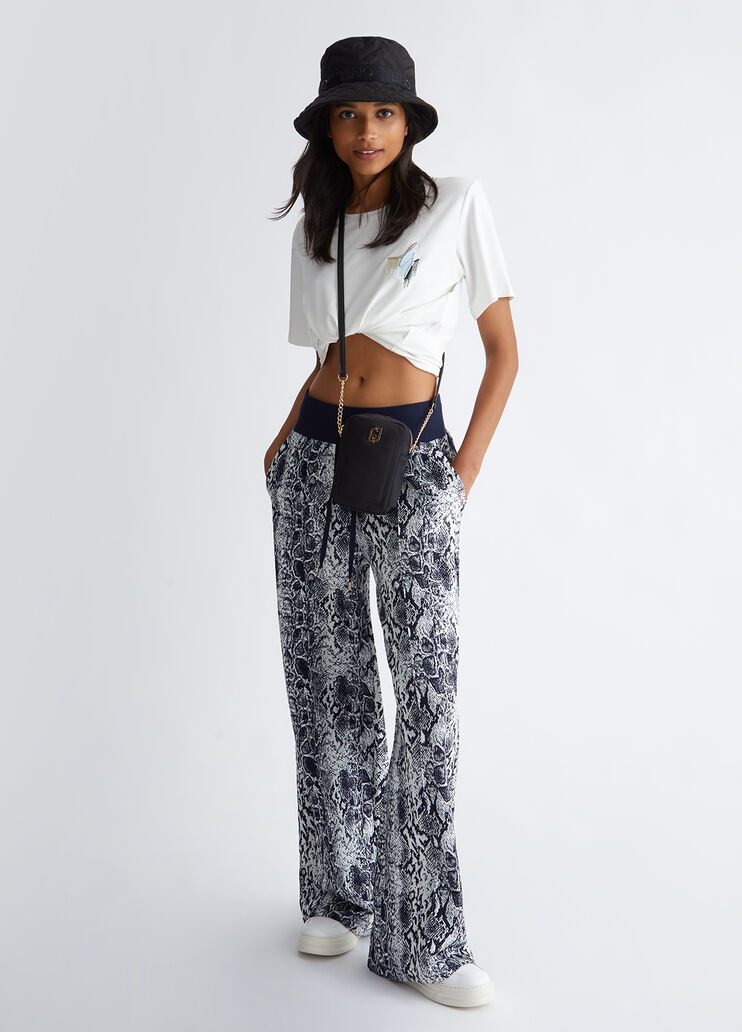 T-shirt with logo ivory Liu Jo - look T-shirt with logo ivory Liu Jo - look
