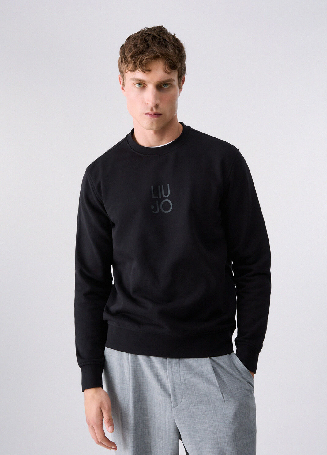 Sweatshirt with Logo black Liu Jo - large image number 0