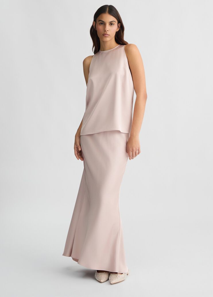 Long pink satin skirt  pink Liu Jo - medium Long pink satin skirt  pink Liu Jo - medium