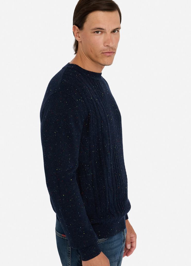 Zopfmusterpullover aus Wolle Dunkelblau Liu Jo - large image number 3