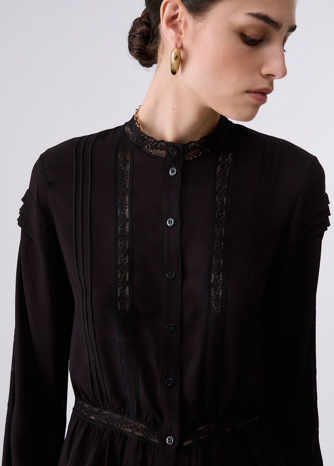 Lace Trimmed Blouse black Liu Jo - large image number 4