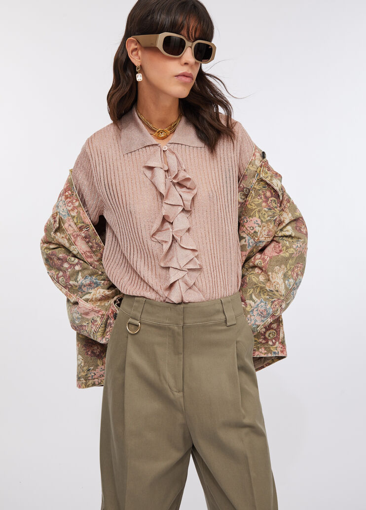 Lurex® knit shirt light pink Liu Jo - large image number 3