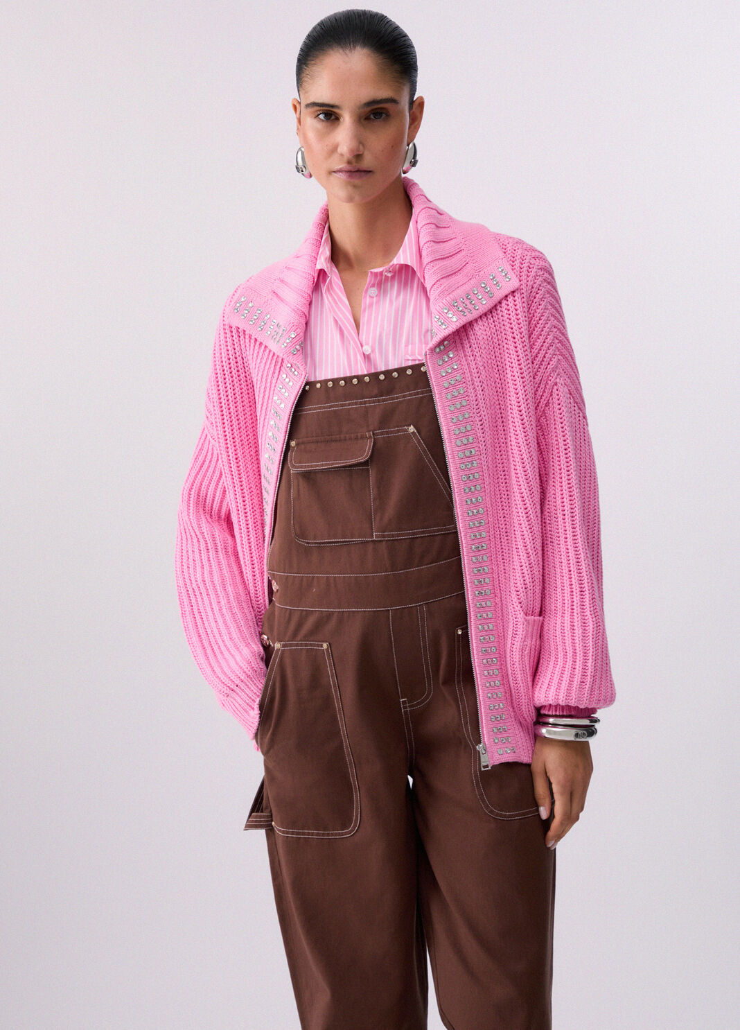 Cardigan with gemstones peach Liu Jo - large image number 0