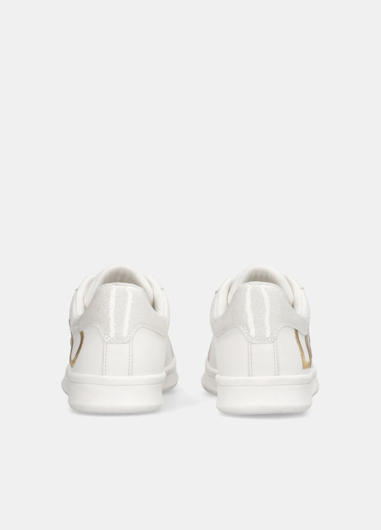 Sneakers with maxi glitter logo white Liu Jo - large image number 6