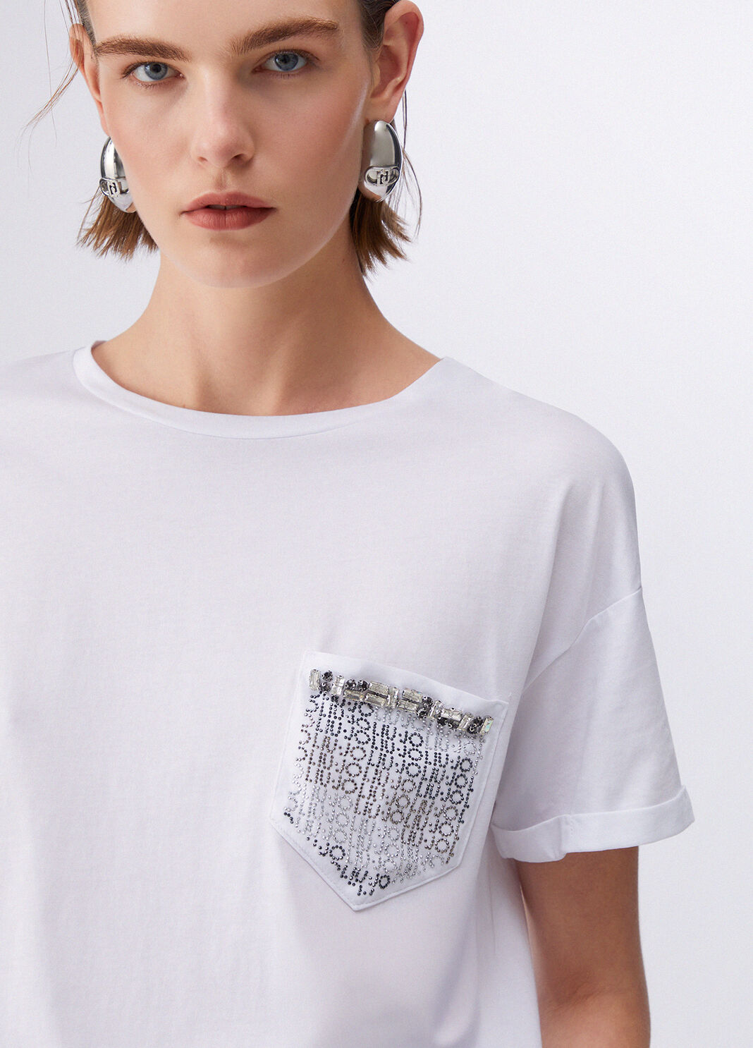 T-Shirt mit Schmucktasche Wei&szlig; Liu Jo - large image number 4