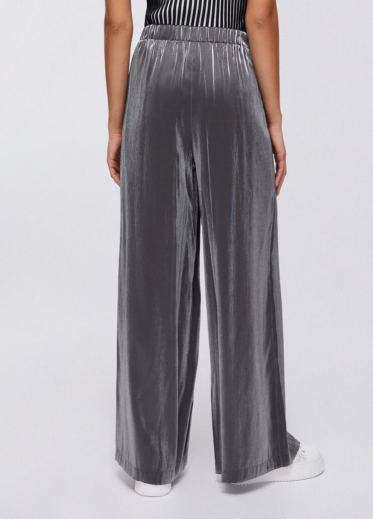 Laminated flared trousers grey Liu Jo - large image number 1