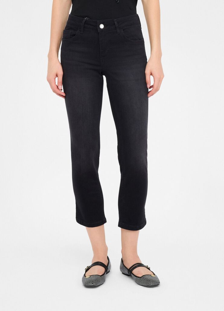 Slim cropped jeans black denim Liu Jo - medium