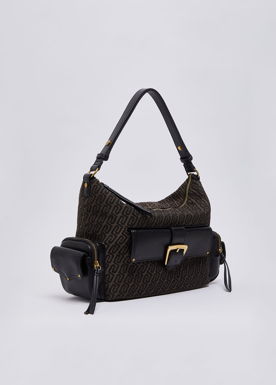 Sac Hobo Moyen Monogramme marron fonc&eacute; Liu Jo - large image number 2