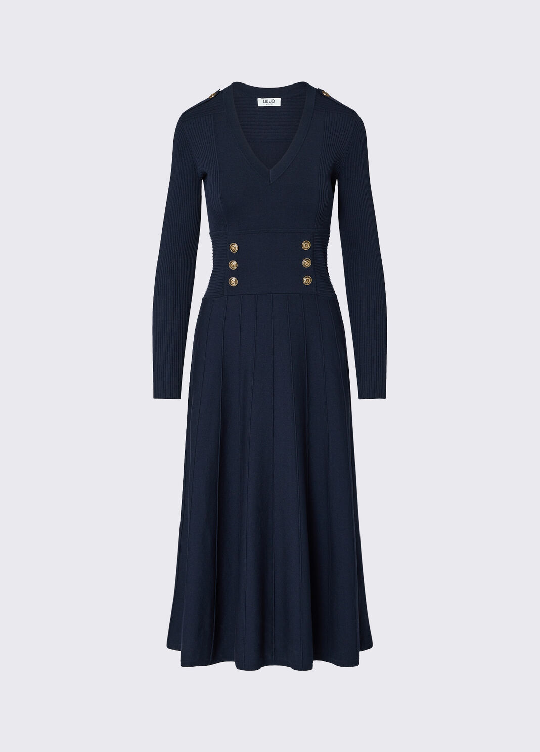 Midikleid aus Strick Dunkelblau Liu Jo - large image number 6