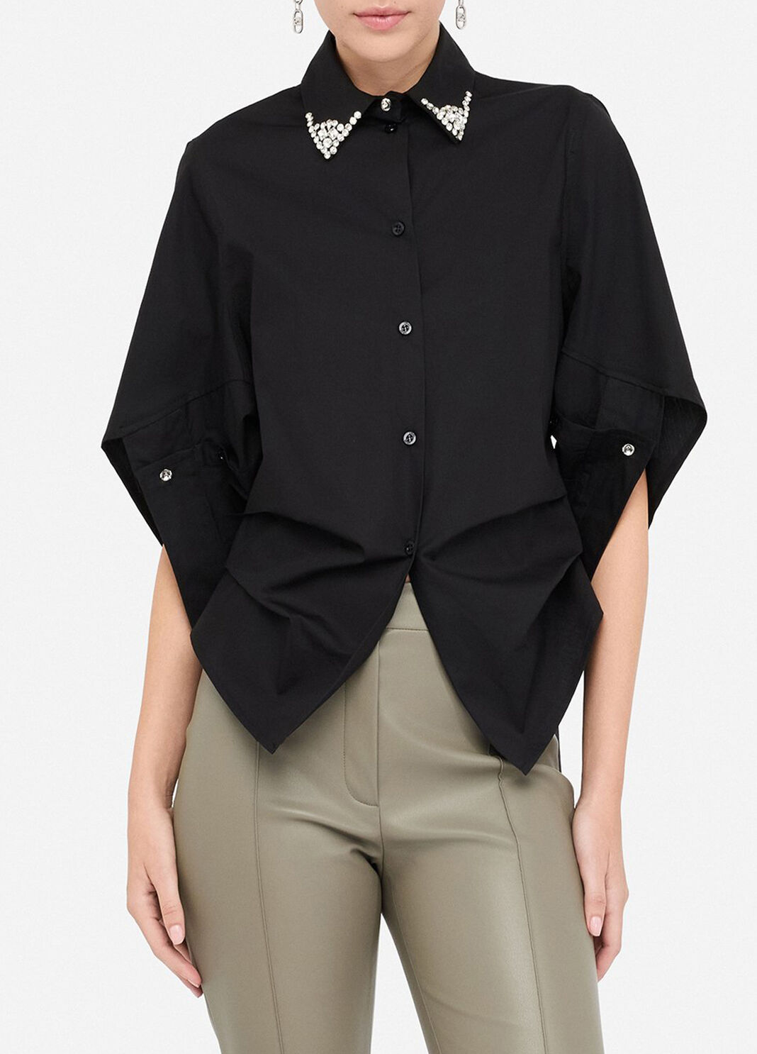 Shirt with jewel applications black Liu Jo - large image number 0