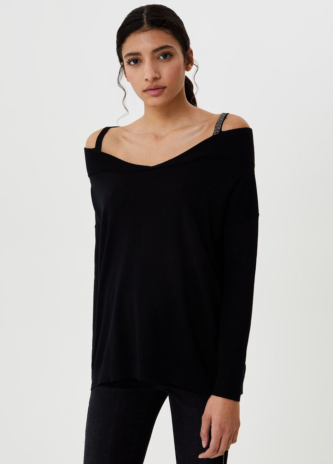 Jumper with Bardot neckline Black Liu Jo - large image number 0