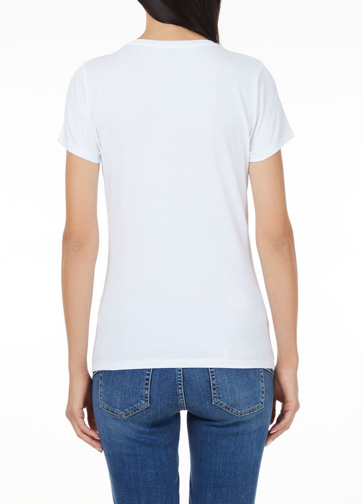 T-shirt with print and appliqués White Liu Jo - large image number 1 T-shirt with print and appliqués White Liu Jo - large image number 1