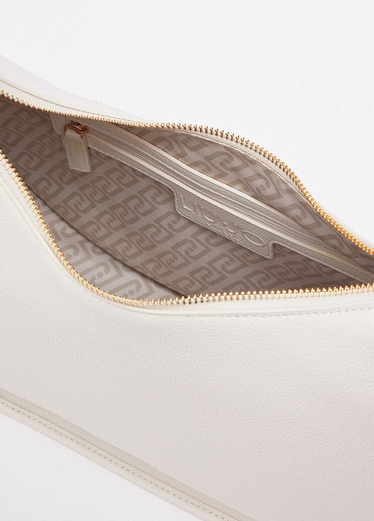 Medium zip-up hobo bag cream Liu Jo - large image number 5
