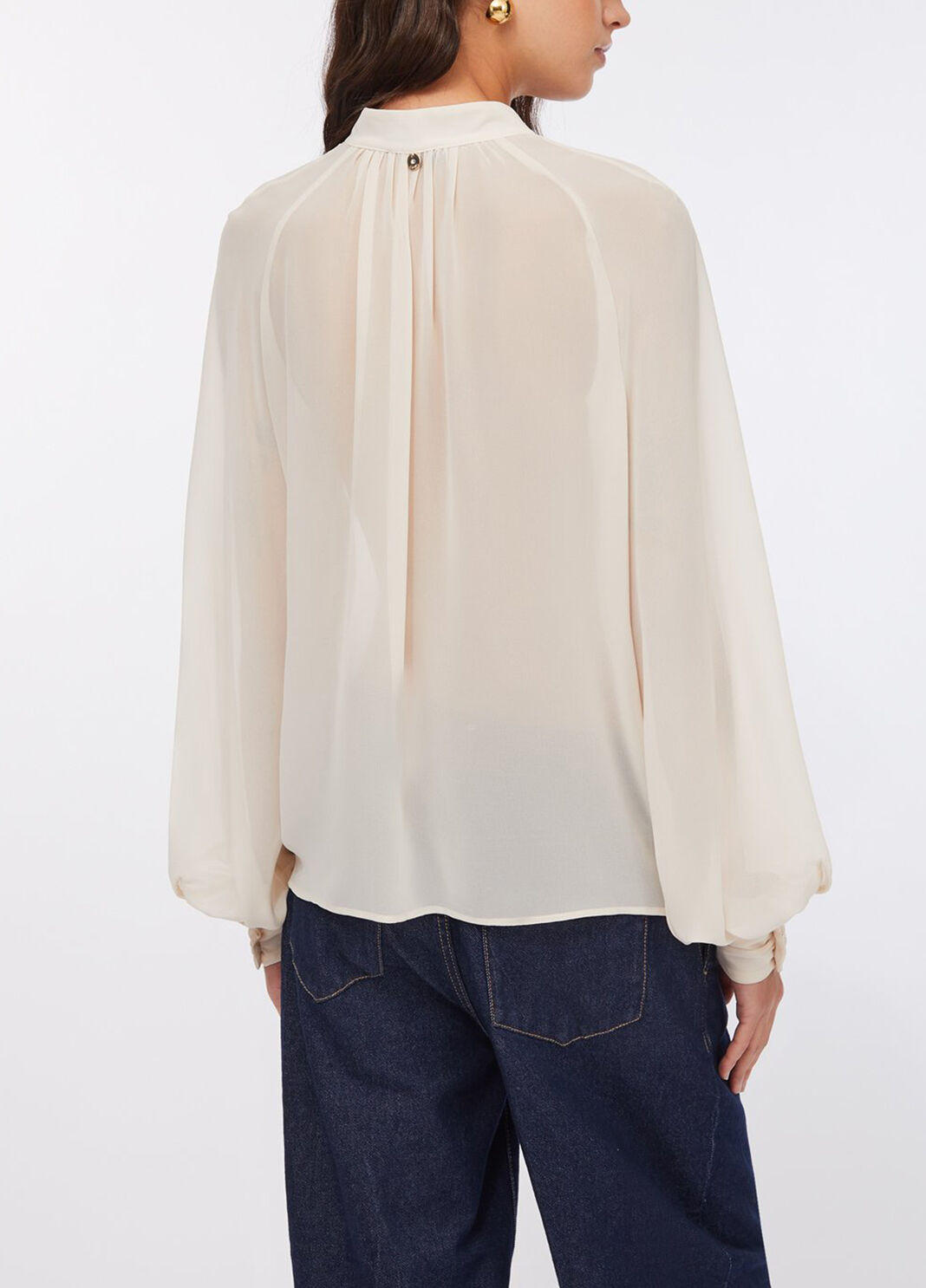 Blusa con dettaglio gioiello avorio Liu Jo - large image number 1