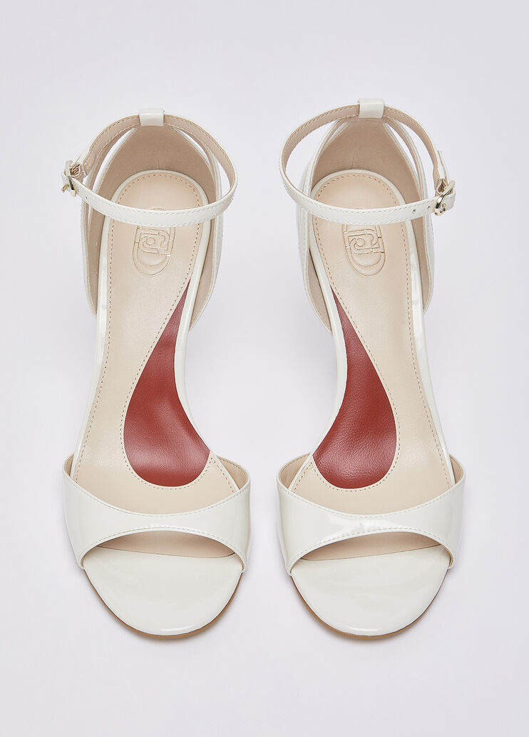 Patent leather heeled sandals milk Liu Jo - medium