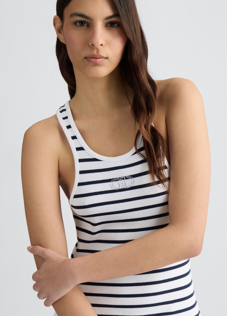White striped top white/blue Liu Jo - large image number 2 White striped top white/blue Liu Jo - large image number 2