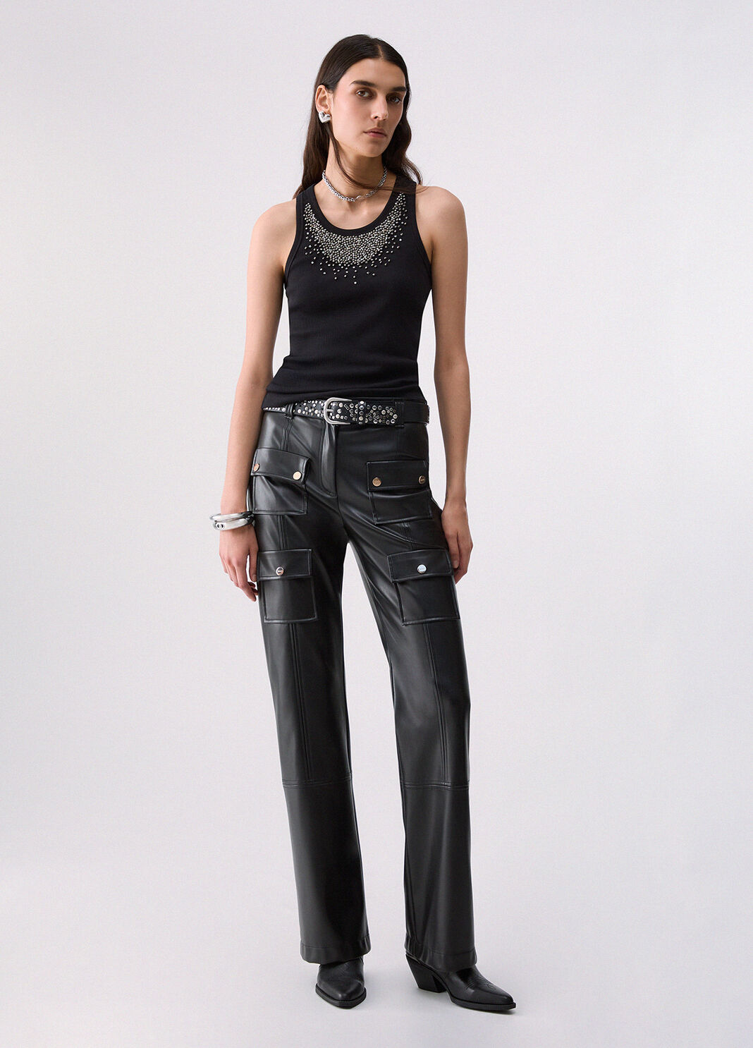 Coated Fabric Trousers black Liu Jo - large image number 5