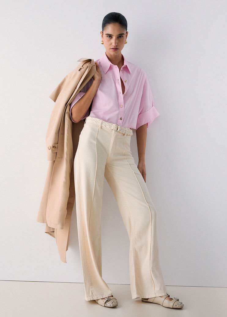 Oversized poplin shirt light pink Liu Jo - medium